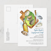 Invitation Carte Postale Fiançailles Toast Party Roast Couples (Devant / Derrière)