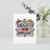 Invitation Carte Postale Fier fille d'un immigrant mexicain (Debout devant)