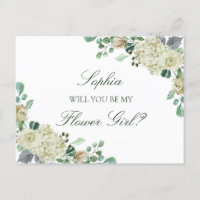 Fille aux fleurs Megan Greenery Demoiselle d'honne