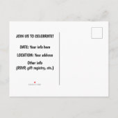 Invitation Carte Postale Fille d'Anniversaire Noire Avec Ballons Art (Dos)