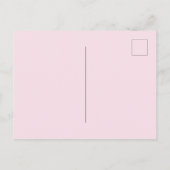 Invitation Carte Postale Fille florale rose douce Baptême (Dos)