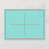 Invitation Carte Postale Flamant (Dos)