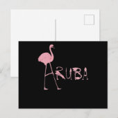 Invitation Carte Postale Flamant rose | Amateurs d'Aruba flamboyants (Devant / Derrière)