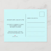 Invitation Carte Postale Flamingle Flamant rose tropical 60e anniversaire (Dos)