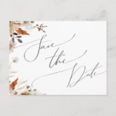 Invitation Carte Postale Fleur sauvage d'automne Boho | Enregistrer La Cart (Devant)