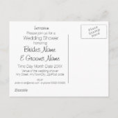 Invitation Carte Postale Fleur sauvage Favoriser les idées, thème Wedding s (Dos)