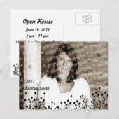 Invitation Carte Postale Fleur sauvage Grad'Carte photo (Devant / Derrière)