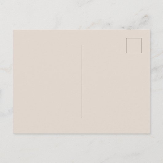 Invitation Carte Postale fleur sauvage mariage beige blanc (Dos)