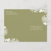 Invitation Carte Postale Fleur sauvage Sage Green Bloom Mariage pas cher (Dos)