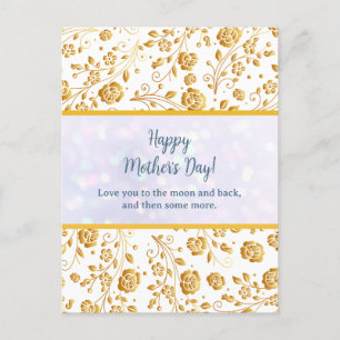 Invitation Carte Postale Fleurs Aquarelles Élégantes pour une Bonne Fête de