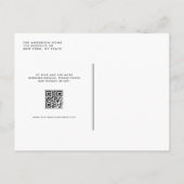 Invitation Carte Postale Fleurs d'automne Garland QR Code Mariage de automn (Dos)