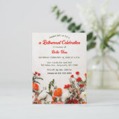 Invitation Carte Postale Fleurs de jardin modifiables (Debout devant)