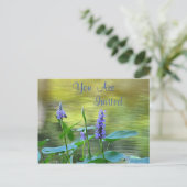 Invitation Carte Postale Fleurs De L'Invitation De L'Étang (Debout devant)