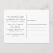 Invitation Carte Postale Fleurs de Menthe et Fête de Départ en Scooter (Dos)