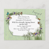Invitation Carte Postale Fleurs de printemps écologiques sauvages (Devant)