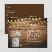 Invitation Carte Postale Fleurs de Respiration de Bébé dans un Pot en Verre (Devant / Derrière)