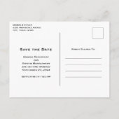 Invitation Carte Postale Fleurs Élégantes Feuillage et plumes Enregistrer l (Dos)