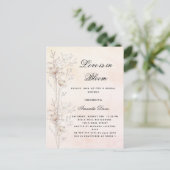Invitation Carte Postale Fleurs sauvages de douche nuptiale amour en fleurs (Debout devant)