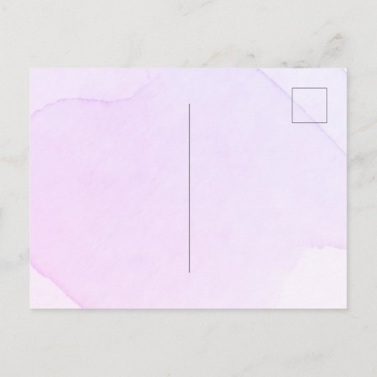 Invitation Carte Postale Fleurs violettes violet vert arche anniversaire (Dos)