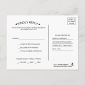 Invitation Carte Postale Flocon de neige de Diamante et mariage rouge (Dos)