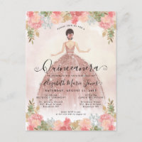 Floral Blush rose princesse Anniversaire Quinceane