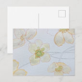 Invitation Carte Postale floral moderne (Devant / Derrière)