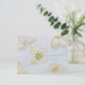 Invitation Carte Postale floral moderne (Debout devant)
