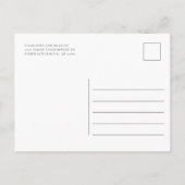 Invitation Carte Postale Floral Verdure Script Noël Fête de Noël (Dos)