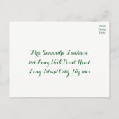 Invitation Carte Postale Floral Vert RSVP Succulents et Cactus Sud-Ouest (Dos)