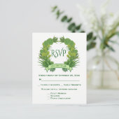 Invitation Carte Postale Floral Vert RSVP Succulents et Cactus Sud-Ouest (Debout devant)
