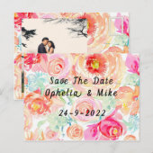 Invitation Carte Postale Flore; Couleurs Boho Happy (Devant / Derrière)