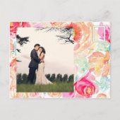 Invitation Carte Postale Flore; Couleurs Boho Happy (Dos)