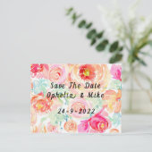 Invitation Carte Postale Flore; Couleurs Boho Happy (Debout devant)