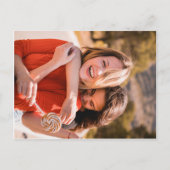 Invitation Carte Postale Flore Rose Vierge Serez-Vous Ma Photo De Femme D'A (Dos)