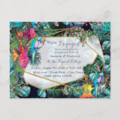 Invitation Carte Postale Flore tropicale Paradis & Oiseaux (Devant)