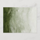 Invitation Carte Postale Forêt Verte Moderne D'hiver Aquarelle Avec Neige (Dos)