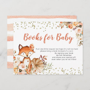 Invitation Carte Postale Fox Oh Girl Fall Livres Citrouilles pour bébé