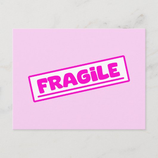 Invitation Carte Postale Fragile (Devant)
