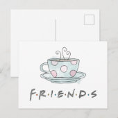 Invitation Carte Postale FRIENDS™| Aquarelle de la bouillie de café (Devant / Derrière)