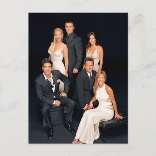 Invitation Carte Postale FRIENDS™| Groupe en noir et blanc (Devant)