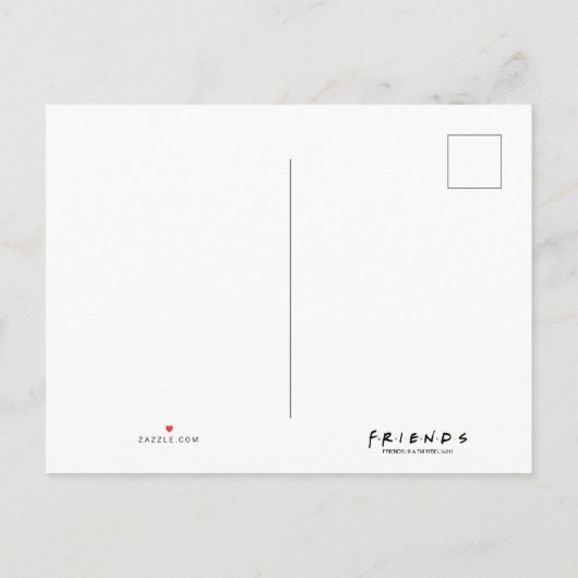 Invitation Carte Postale FRIENDS™| Joey et Chandler craignent (Dos)