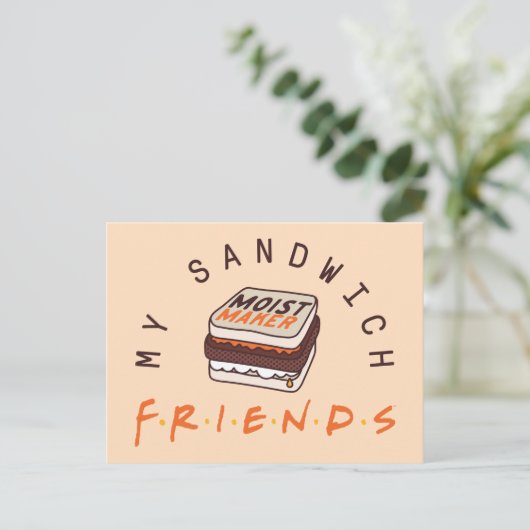 Invitation Carte Postale FRIENDS™| Mon sandwich (Debout devant)