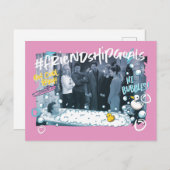 Invitation Carte Postale FRIENDS™| Objectifs d'amitié (Devant / Derrière)