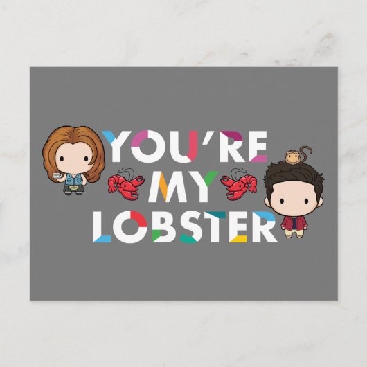 Invitation Carte Postale FRIENDS™| Ross et Rachel Lobster Chibi (Devant)
