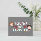 Invitation Carte Postale FRIENDS™| Ross et Rachel Lobster Chibi (Debout devant)