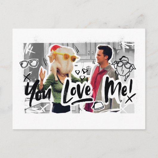 Invitation Carte Postale FRIENDS™| Thanksgiving Tête Monica (Devant)