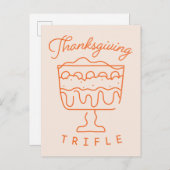 Invitation Carte Postale FRIENDS™| Trifle de Thanksgiving (Devant / Derrière)