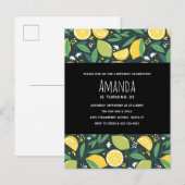 Invitation Carte Postale Fruit de citron jaune et de citron vert Motif Anni (Devant / Derrière)