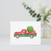 Invitation Carte Postale Fruit de pastèque sans graines (Debout devant)