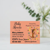 Invitation Carte Postale Funny Dachshund Baby shower de chien (Debout devant)